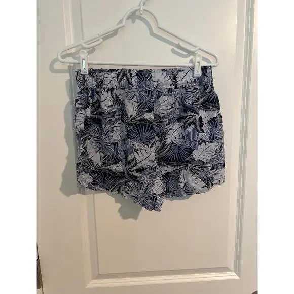 Aerie Beach & Beyond Palm Print Shorts – Size Small – Blue - Picture 4 of 4
